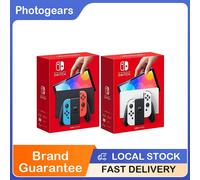 Nintendo Switch (OLED Model) - Neon Blue/Neon Red white