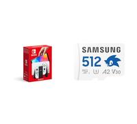 Nintendo Switch (OLED Model) - White + Sonic microSD Card