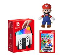 Nintendo Switch - OLED Model (White) Super Mario Bros. Wonder + Mario Soft Toy Pack