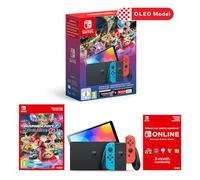 Nintendo Switch OLED Neon + Mario Kart 8 Deluxe Bundle + NSO