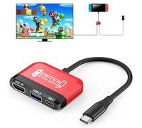 Nintendo Switch/OLED Switch 3-in-1 Mini TV Dock with 4K HDMI, USB 3.0, USB-C PD 100W Charging, Portable Travel Dock