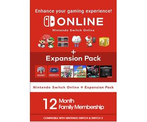 Nintendo Switch Online 12-Month Family Membership + Expansion Pack - Switch & Switch 2 (Europe & UK)