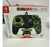 Nintendo Switch - PDP Super Mario Wired controller 1-UP Glow in the dark New