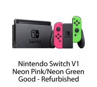 Nintendo Switch (Neon Blue and Neon Red Joy-Con) (2019 Version) with Generic Portable Protective Case (Black) and Tempered Glass Screen Protector