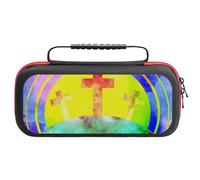 Nintendo SwitchColor, Planet, Cross Protective Carry Case for Nintendo Switch Consoles (OLED/Lite), Shockproof EVA Exterior with Game Cartridge Holder (20 Cards), Anti-Slip Handle Travel Case