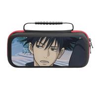 Nintendo SwitchJujutsu Kaisen Protective Carry Case for Nintendo Switch Consoles (OLED/Lite), Shockproof EVA Exterior with Game Cartridge Holder (20 Cards), Anti-Slip Handle Travel Case Organ