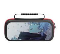 Nintendo SwitchJujutsu Kaisen Protective Carry Case for Nintendo Switch Consoles (OLED/Lite), Shockproof EVA Exterior with Game Cartridge Holder (20 Cards), Anti-Slip Handle Travel Case Organ