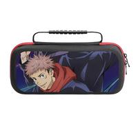 Nintendo SwitchJujutsu Kaisen Protective Carry Case for Nintendo Switch Consoles (OLED/Lite), Shockproof EVA Exterior with Game Cartridge Holder (20 Cards), Anti-Slip Handle Travel Case Organ