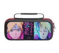 Nintendo SwitchNaruto Mobile Protective Carry Case for Nintendo Switch Consoles (OLED/Lite), Shockproof EVA Exterior with Game Cartridge Holder (20 Cards), Anti-Slip Handle Travel Case Organi