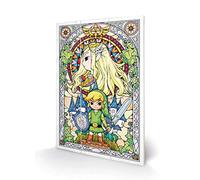 Nintendo The Legend of Zelda Artwork Wood Print (Stained Glass Design) 20cm x 29.5cm - Official Merchandise
