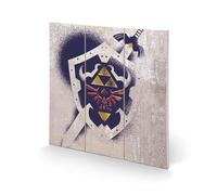 Nintendo The Legend Of Zelda (Hylian Shield) Wooden Print 30 x 30 cm