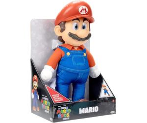 NINTENDO THE SUPER MARIO BROS MOVIE: MARIO 14" PLUSH PLASTIC FACE POSEABLE NEW