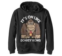 Nintendo Unisex Kid's Fist Pump Hooded Sweatshirt, Black, S