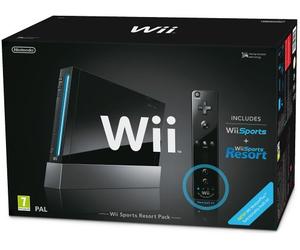 Nintendo Wii (Black) with Wii Sports + Wii Sports Resort: Includes Wii Remote Plus