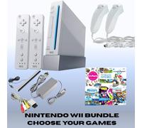 Nintendo Wii Console Kit Bundle Refurbished 2 Two Controllers Nunchuk + Games