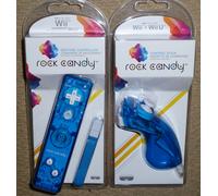 NINTENDO Wii & U REMOTE & NUNCHUK Clear Blue BRAND NEW Wiimote Game Control Pad