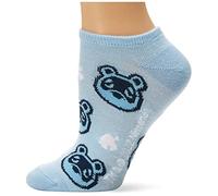Nintendo Women's Animal Crossing 5 Pack No Show Socks Casual, Blue Grey Multi, 8-10 UK