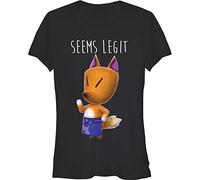 Nintendo Women's Seems Legit Animal Crossing Crew Neck Graphic T-Shirt - Black - Large