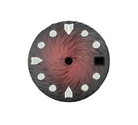 Nintens 1pc 28.5mm Green Luminous Sterile Black Watch Dial Fit NH34 NH35 NH35A Movement Fit 3 O Clock Crown 3.8 O Clock Crown(Style3)