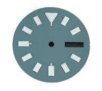 Nintens 1pc 28.5mm Sterile NH36 Watch Dial Face Blue Green Luminous Fit 3.0 O'clock Accessories for NH36 Automatic Movement with Date Window(1)