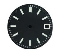 Nintens 1pc 28.5mm Watch Dial Face Date Window Green Luminous Black White Blue Red Grey Fit NH35 NH35A NH36 Automatic Movement Accessories(2)