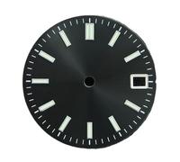 Nintens 1pc 28.5mm Watch Dial Face Date Window Green Luminous Black White Blue Red Grey Fit NH35 NH35A NH36 Automatic Movement Accessories(5)