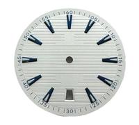 Nintens 1pc 33.5mm Black Blue White Sterile Dial Fit NH35/NH36 Mechanical Movement(04)