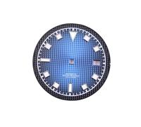 Nintens 1pc 33.5mm Sterile Luminous Watch Dial Fits NH35 NH36 Green/Blue/Black Dial(B)