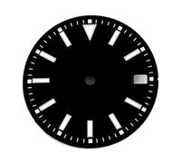 Nintens 1pc NH35 28.5mm Watch Dial Sterile Blue Luminous Fit NH35 Automatic Movement Watch Accessories Parts with Calendar Window(Green)