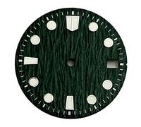 Nintens 1pc NH35 Sterile 28.5mm Watch Dial Green Luminous Fit NH35 3/3.8 O Clock Crown Automatic Movement Watch Accessories Parts(Green)