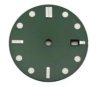 Nintens 1pc NH35 Sterile 32mm Watch Dial with Calendar Window Blue Luminous Fit NH35 Automatic Movement Watch Accessories Parts(Green)