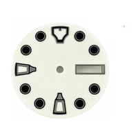Nintens 1pc NH36 28.5mm Sterile White Watch Dial Full Luminous Fit NH36 3/3.8/4 O Clock Crown Movement Watch Accessories