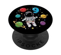 Ninth Birthday Astronaut Planets 9th Cute Adorable Space PopSockets Adhesive PopGrip