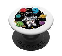 Ninth Birthday Astronaut Planets 9th Cute Adorable Space PopSockets Adhesive PopGrip