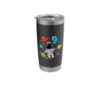 Ninth Birthday Astronaut Planets 9th Cute Adorable Space Stainless Steel Insulated Tumbler