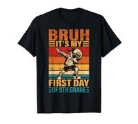 Ninth Grade Dabbing Boy Bruh It's My First Day Of 9th Grade T-Shirt