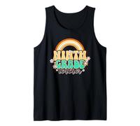 Ninth Grade Teacher Retro Rainbow Daisy High School Tank Top