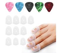 NINVVS 10 pieces of silicone finger protector, with 5 guitar picks, st