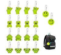 NINVVS 18 pieces of cartoon backpack ornaments, key bag reflective ornaments, children's school bag safety reflective pendants, suitable for night walking, running, cycling, outdoor activities