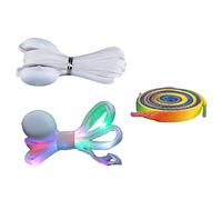 NINVVS 2 Pairs Luminous Shoelaces, 1 Pair Colorful Gradual Change Shoelaces, Suitable for Sports & Casual Shoes
