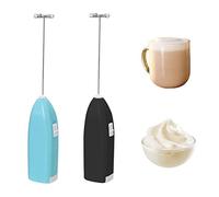 NINVVS 2 Pcs Electric Milk Foam Sticks, Milk Foam Sticks, Egg Beater, Electric Stirring Sticks, Cream, Milk, Coffee, Cappuccino, Hot and Cold Chocolate, Kitchen Gadgets, Black, 20.5cm