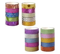 NINVVS 20pcs Washi Tape Set,Glitter Washi Tape,Sparkling Adhesive Tape, Masking Tape for DIY,Party Decoration,Scrapbook,Gift Decoration