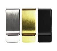 NINVVS 3-Piece Stainless Steel Money Clip - Bookmark & Notebook Clip for Cash, Documents, Banknotes, Business Cards, Credit Cards