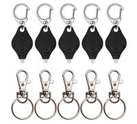 NINVVS 5 pcs Black Key Lights, with 5 pcs Metal Key Rings, Portable mini Flashlight, Backpack lamp Pendant, Practical Lighting Tools, Suitable for Outdoor Travel, Night Walking and Emergency