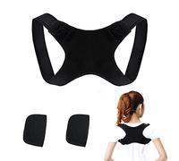 NINVVS Back corrector, with 1 pair of shoulder pads, sitting posture corrected shoulder strap, posture orthosis, adjustable back support strap, straight back posture trainer, unisex
