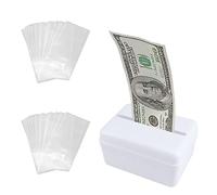 NINVVS Money Box for Cake,Cake Pull Out Kit,with 40 Transparent Money Bag,Birthday Cake Decoration,Party Supplies,White Money Pulling Box.