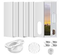 Ninyoon Air Conditioner Window Vent Kit Seal - for Exhaust Hose 13cm Anti-Clockwise/Clockwise and 15cm Anti-Clockwise, for 43-140cm Vertical and Horizontal Window, AC Vent Tube Hose Adapter Accessory