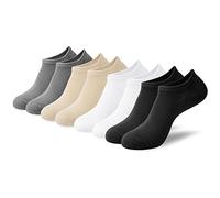 Niofind 4 Pairs Bamboo Trainer Socks for Womens and Mens, No Show Ankle Socks Low Cut Invisible Non Slip Liner Socks Multipack Casual Footies for Sneaker Loafers and Boat Shoes