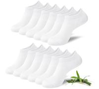 Niofind Bamboo Trainer Socks for Womens and Mens, No Show Ankle Socks Low Cut Invisible Non Slip Liner Socks Multipack Casual Footies for Sneaker Loafers and Boat Shoes