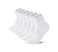 Niofind Mens Sports Quarter Socks 3 Pairs 9-12, 3-5, 6-9, 12-15, Ankle Socks White, Black, Grey， 3-5， White